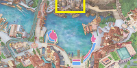 フォートレス・エクスプロレーションの場所（黄色の枠で囲んだ部分）| キャステル | CASTEL ディズニー情報