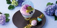 紫陽花 ～葡萄と柚子の和氷菓 焼き菓子添え～| キャステル | CASTEL ディズニー情報