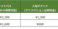 西武園チケット値段表| キャステル | CASTEL ディズニー情報