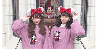 淡いピンクニット×クリスマスカチューシャ| キャステル | CASTEL ディズニー情報
