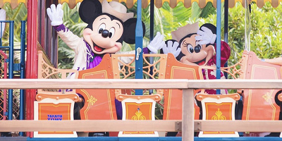 【TDL】ウエスタンリバー鉄道のグリーティング！ミッキー＆ミニーに会える！