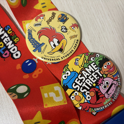 ユニバのカーニバルゲームでもらえる缶バッジ