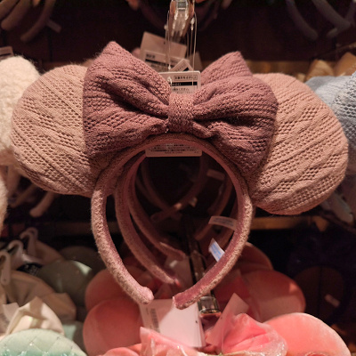 ニットカチューシャ（ブラウン）　ミニー