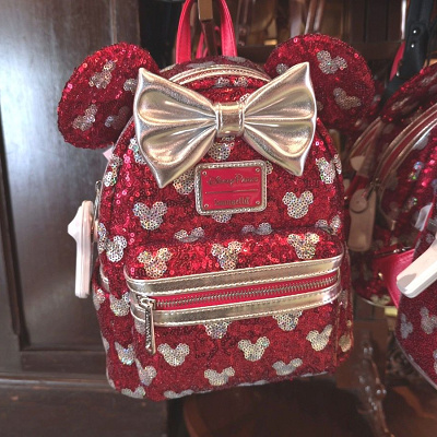 アナハイムディズニーラウンジフライ（Loungefly）：ミニースパンコール（水玉模様）