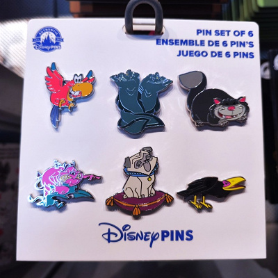 アナハイムディズニーのピンバッジ：ヴィランズ・サイドキック6個セット