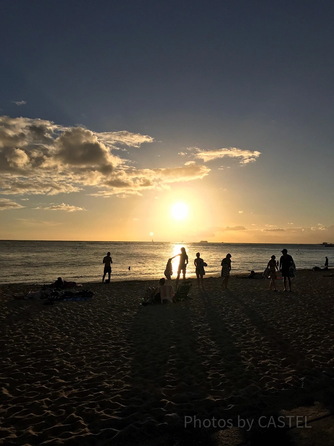 ハワイの夕日