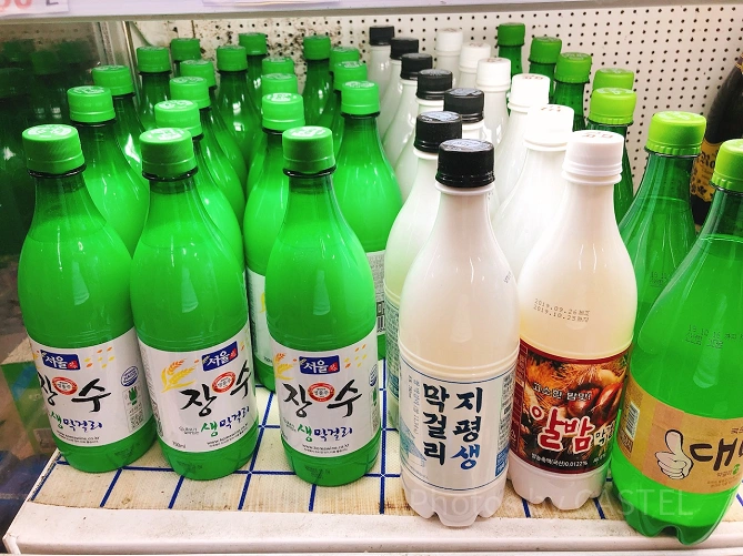 コンビニやスーパーにはマッコリがずらり