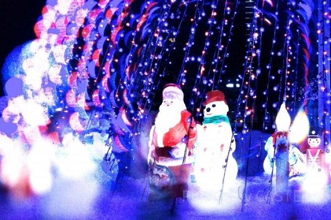 雪祭りのイルミネーション