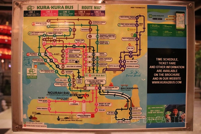 クラクラバスの路線図