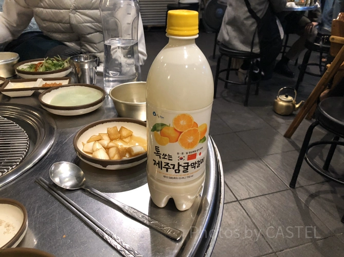 みかんマッコリは女性に人気の味