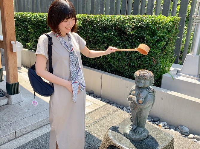 水天宮で安産祈願