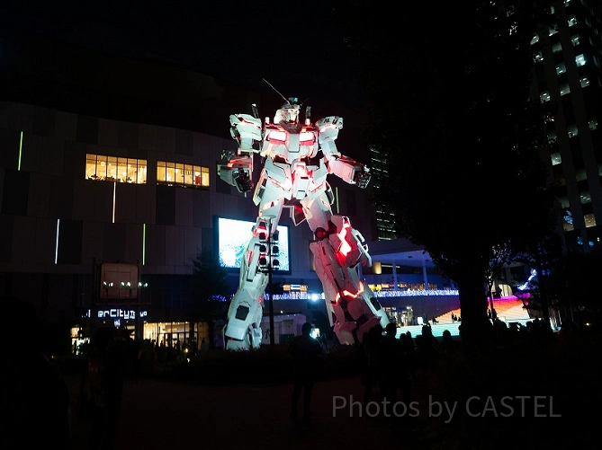 南西方向からだとガンダムが良く見えます
