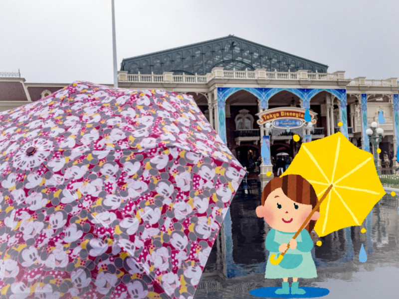【雨の日ディズニー】長傘or折りたたみ傘どっちが便利？それぞれのメリットとデメリット◎