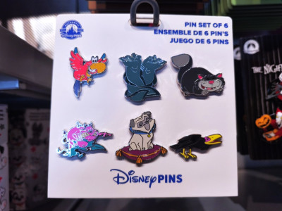 アナハイムディズニーのピンバッジ：ヴィランズ・サイドキック6個セット