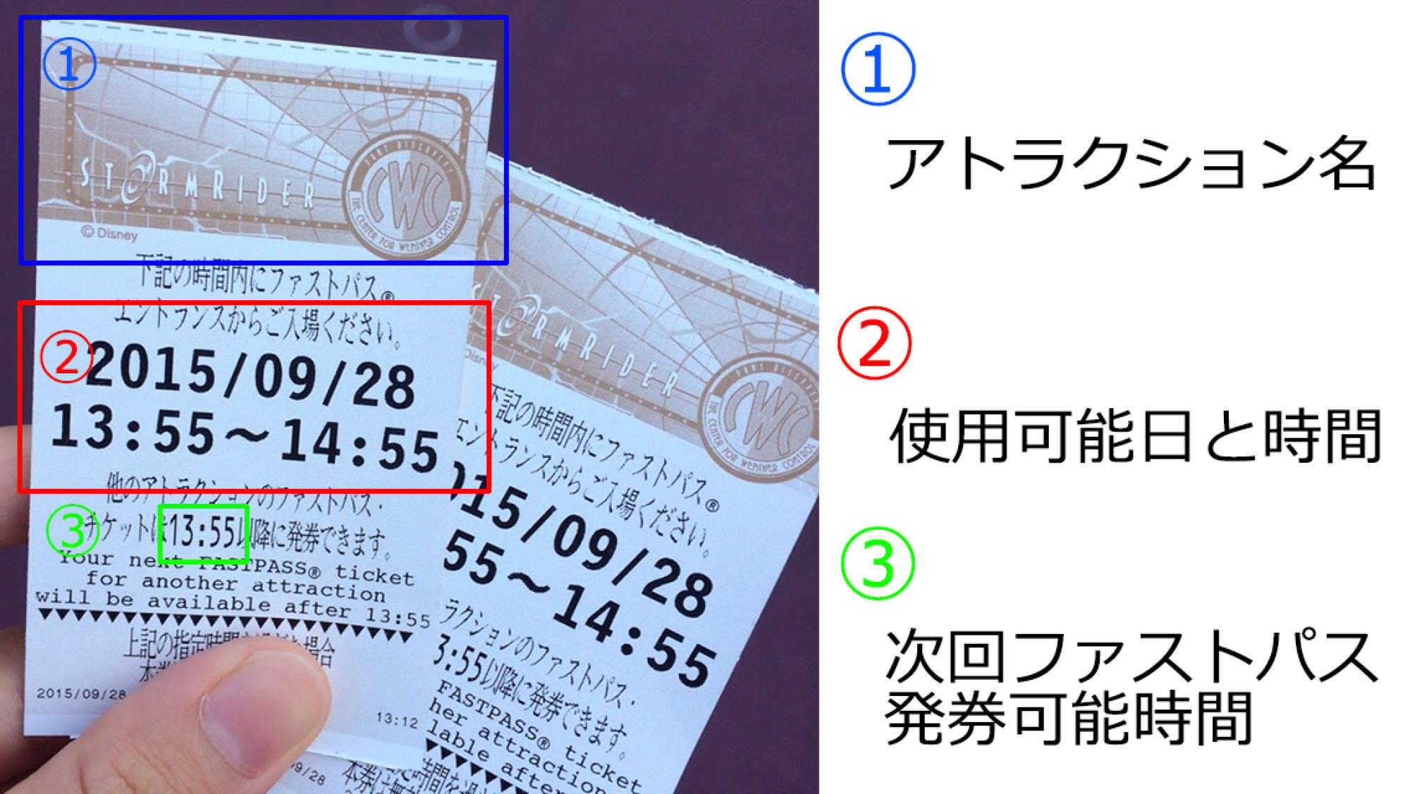 ファストパス チケットの見方 キャステル Castel ディズニー情報