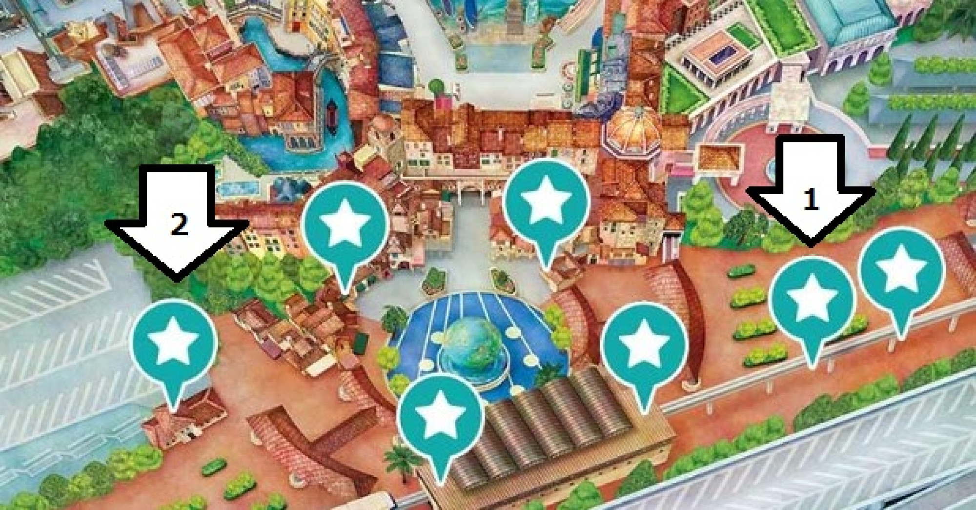 ディズニーシーのパーク外コインロッカーマップ キャステル Castel ディズニー情報
