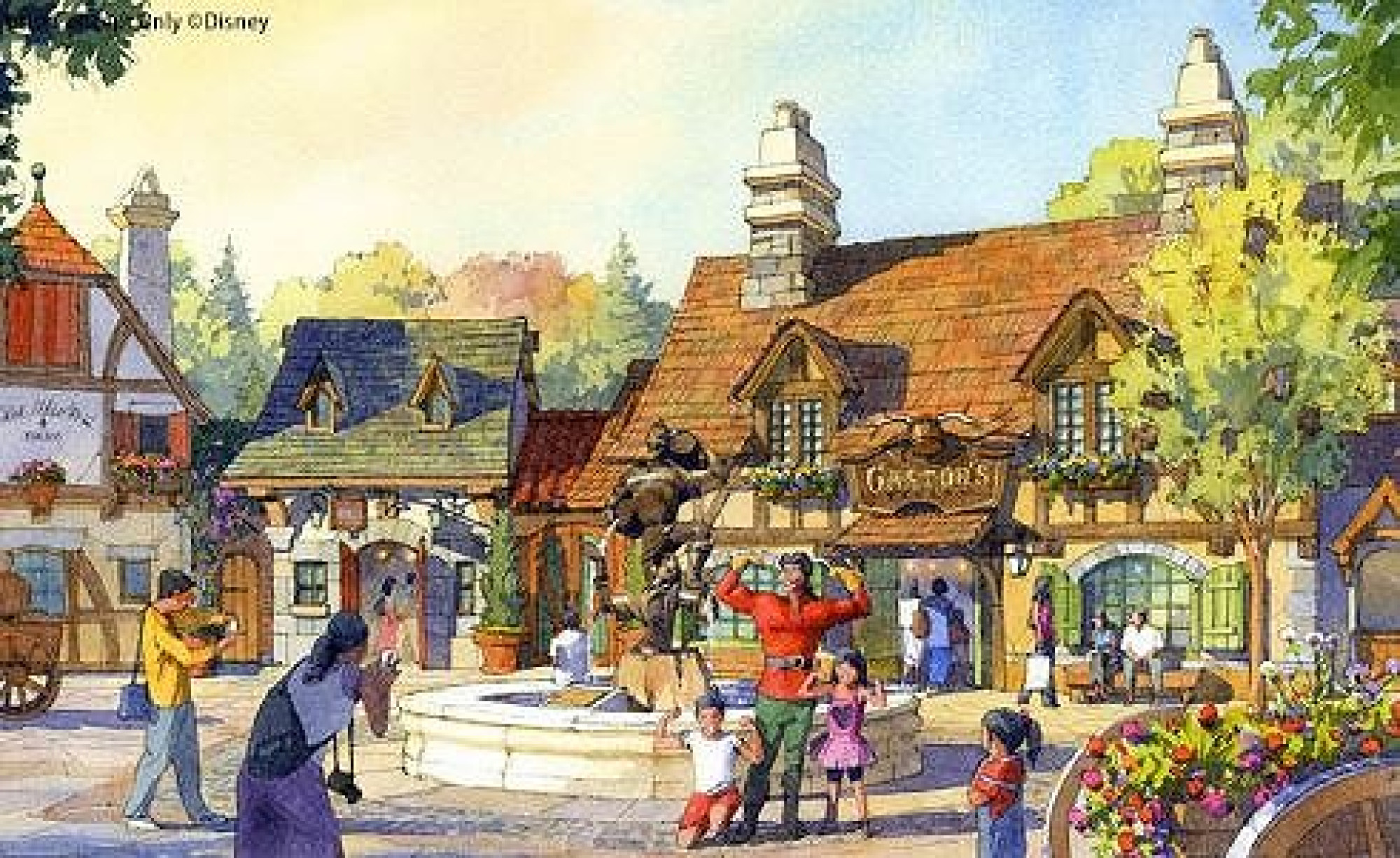 美女と野獣 エリアのイメージイラスト キャステル Castel ディズニー情報